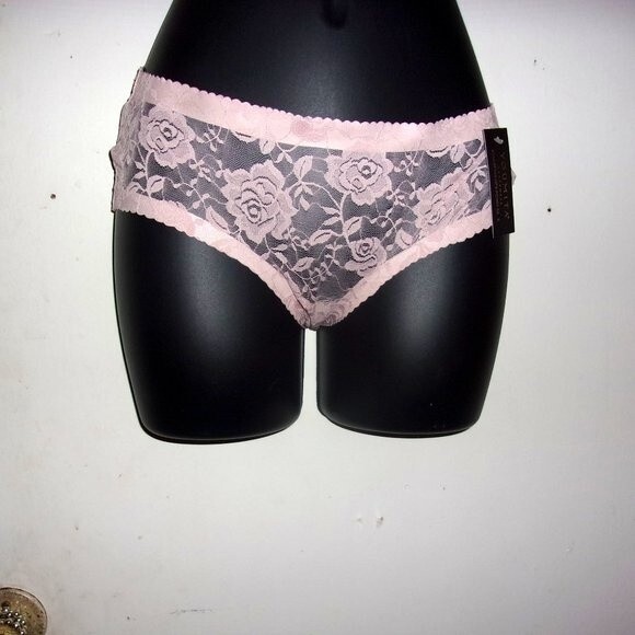 Youmita Small Peach Whip No Line Waistband Mid Rise Lace Seamless Panty NWT - Picture 1 of 2